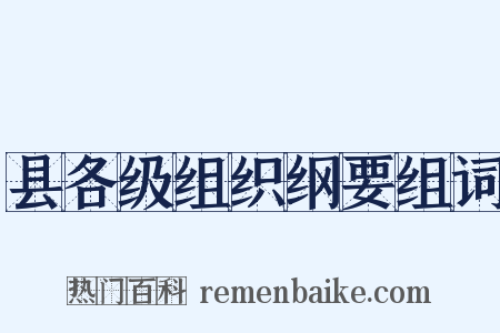 县各级组织纲要组词是什么意思的图片